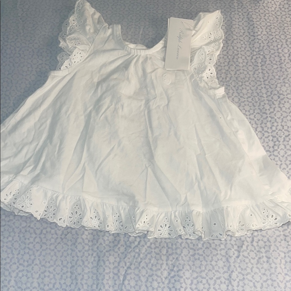 Ralph Lauren White Eyelet Kids Dress